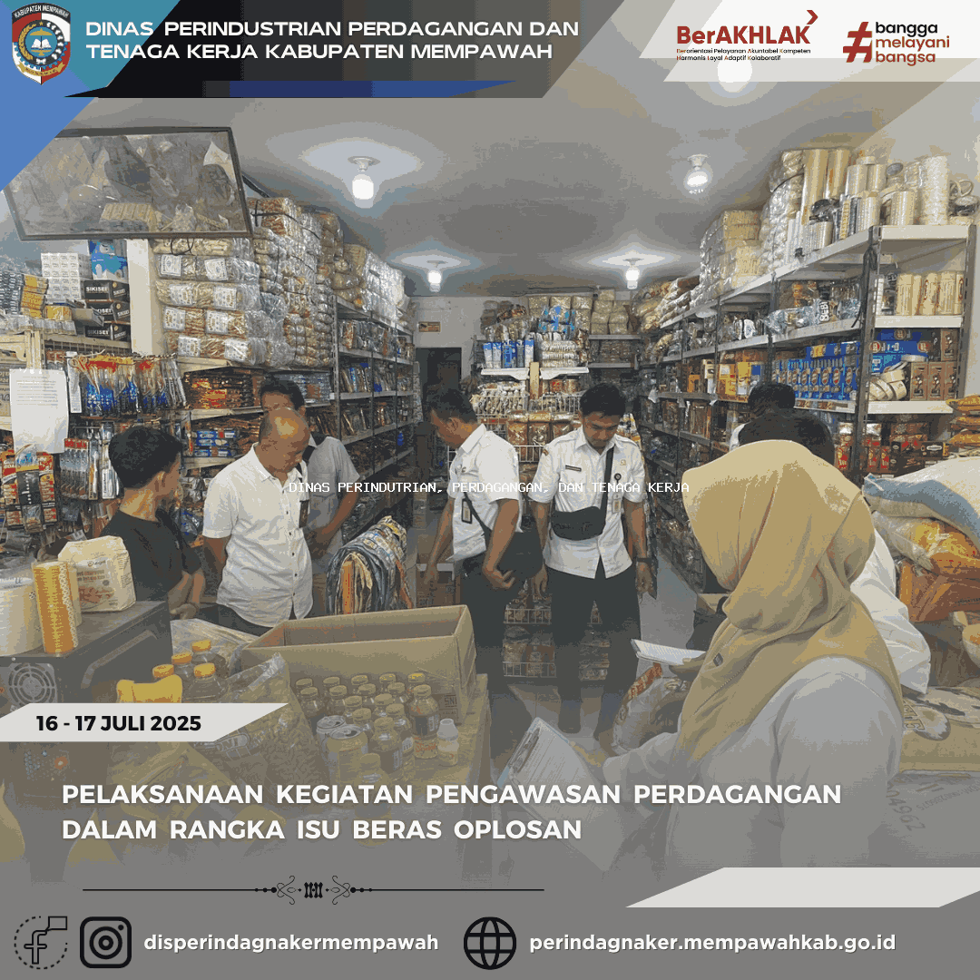 Pelaksanaan Kegiatan Pengawasan Perdagangan Dalam Rangka isu Beras Oplosan